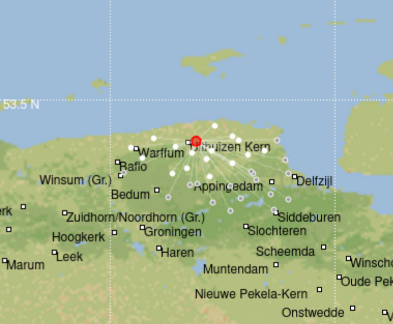 Aardbeving bij Uithuizen met kracht van 1.4 op schaal van Richter
