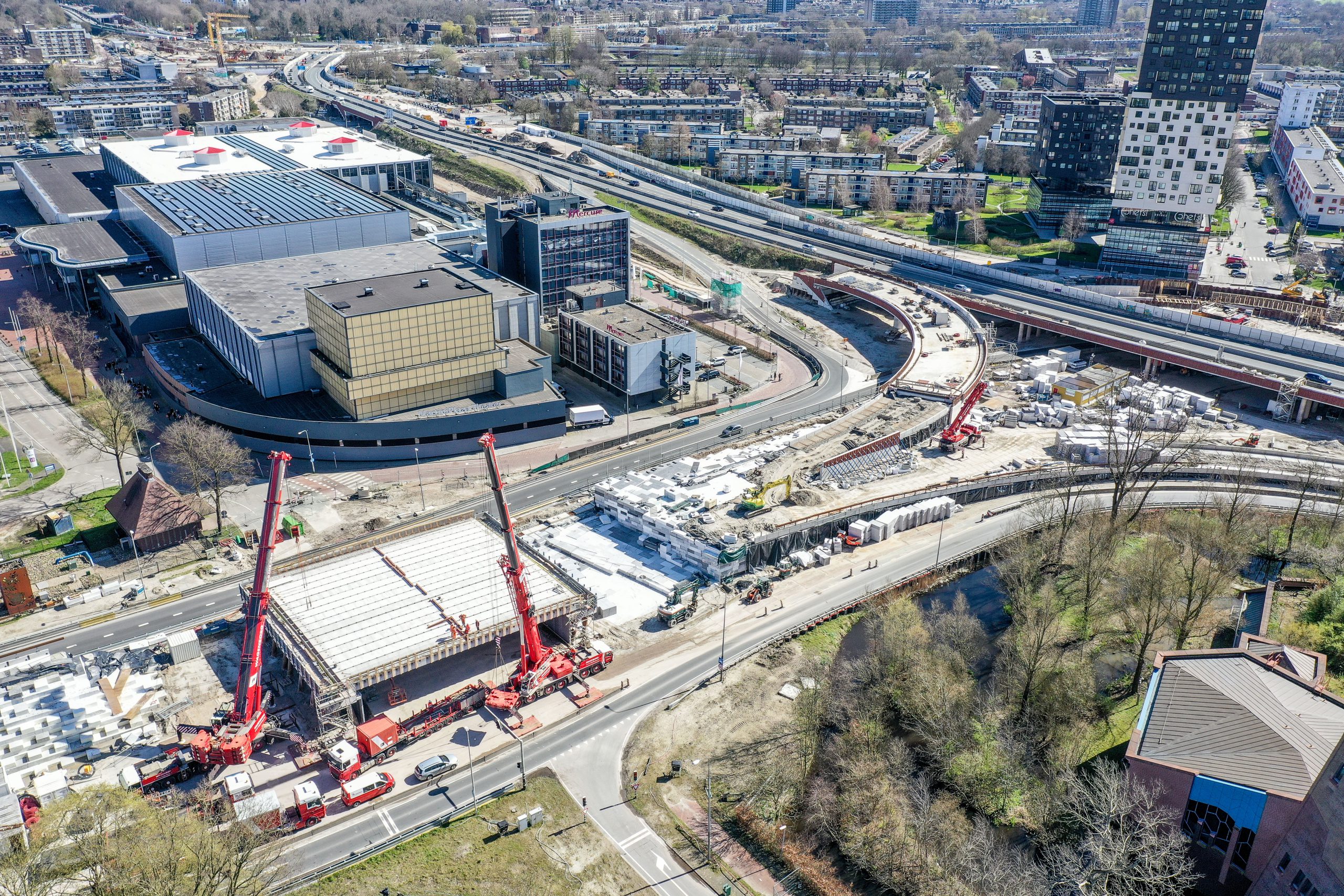 Bouw viaduct Leonard Springerlaan vordert gestaag