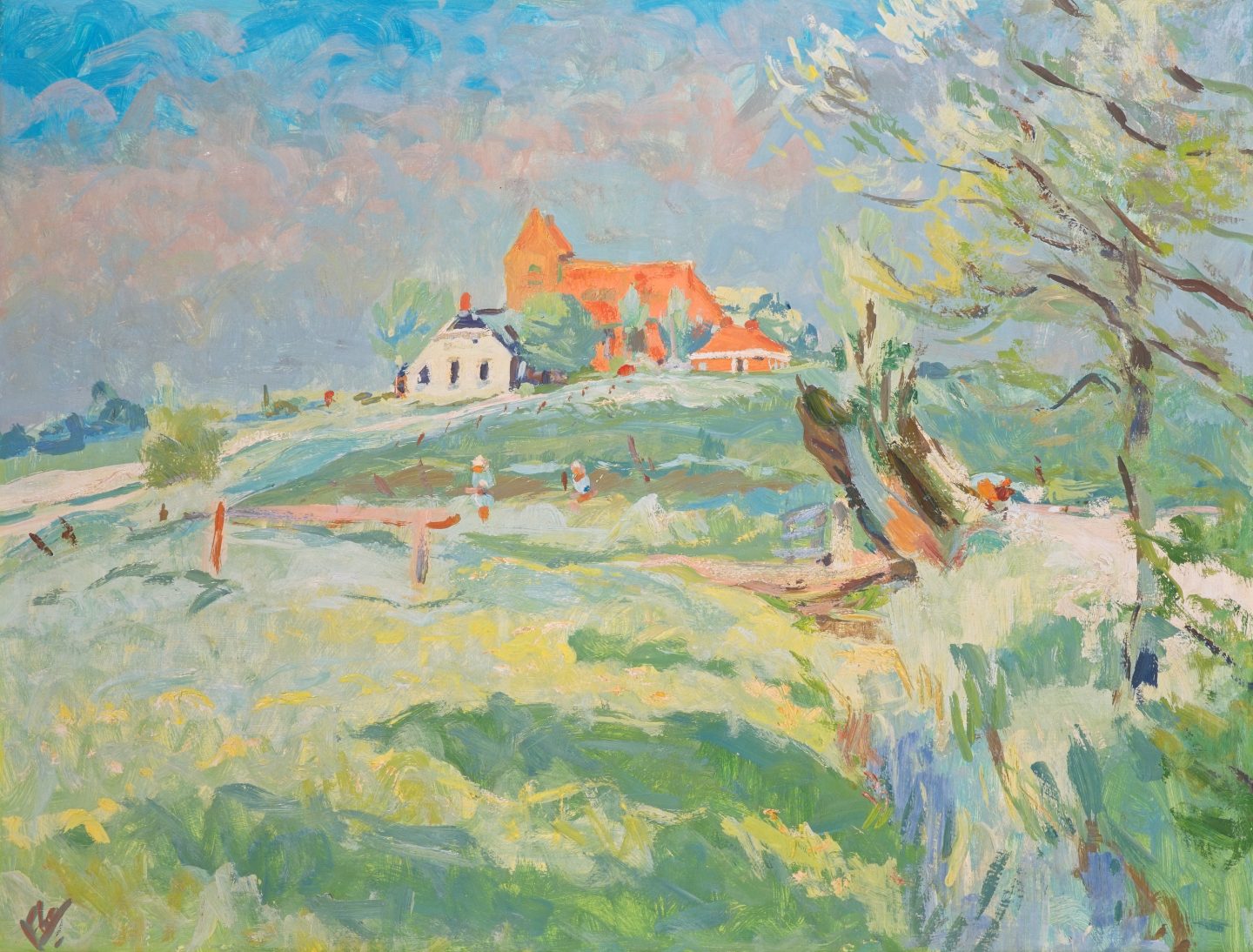 De Ploeg - schilderijen van Groninger Kerken in Museum Wierdenland