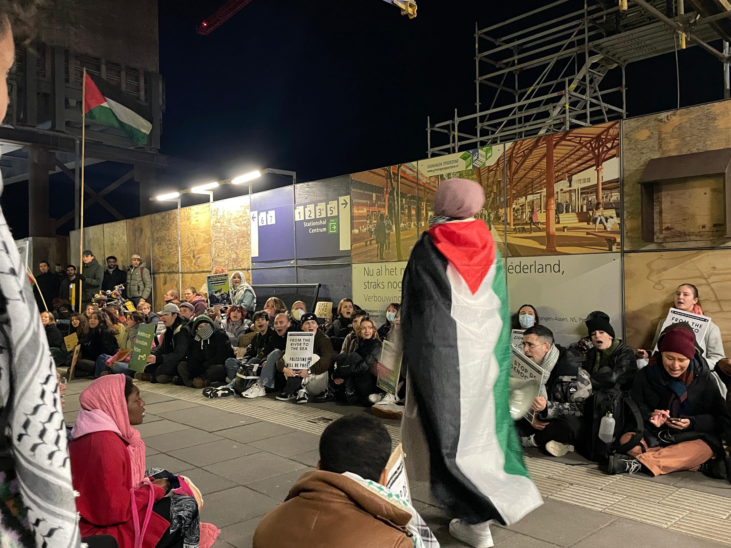 Sit-in door Pro-Palestijnse actievoerders vorig jaar