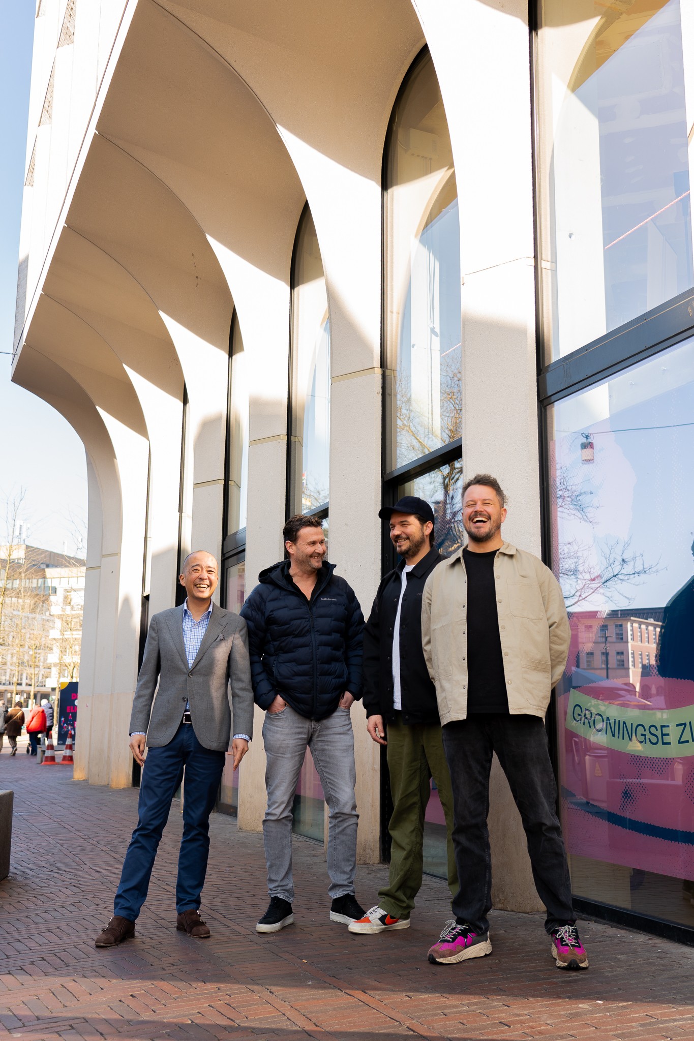 Van links naar rechts: Kim Leij, Jurian Zijlstra, Lennart Deddens, Peter Torenbosch.