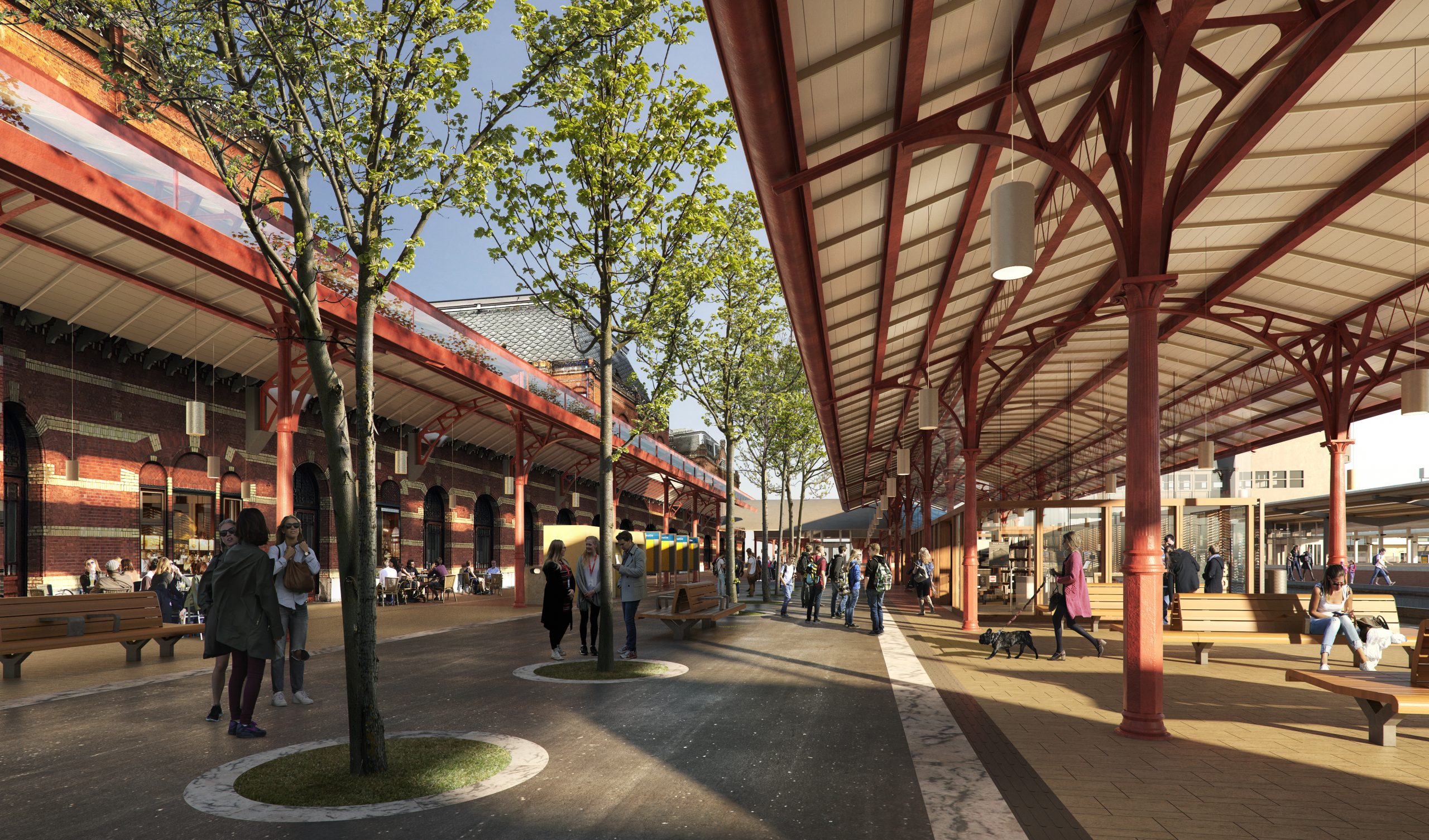 Impressie van de nieuwe perrons | Koen van Velsen architecten / Beauty & The Bit