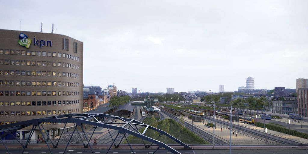 Impressie van het nieuwe station
