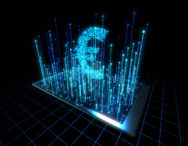 Three-dimensional illustration representing global mobile technology data storage and network data security and protection