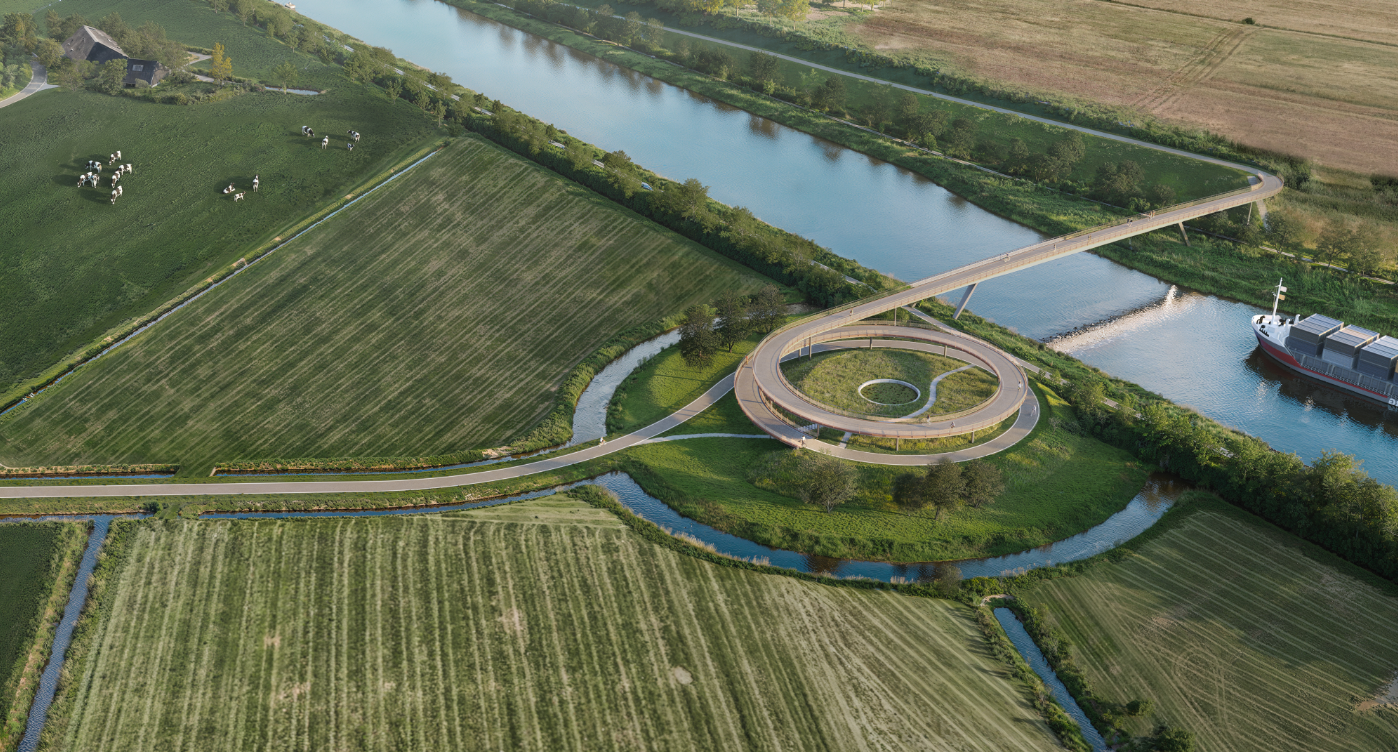 Visualisatie van de nieuwe brug | Gemeente Groningen
