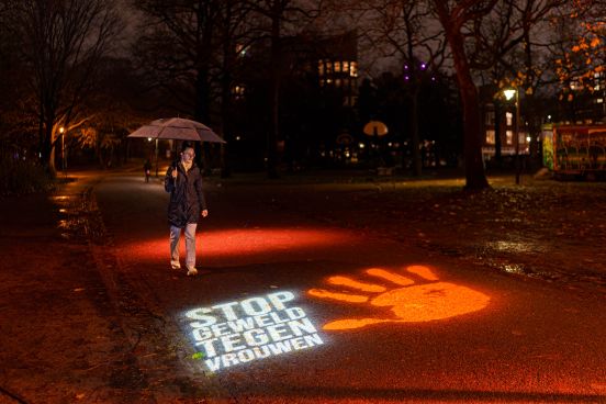Lichtprojectie Noorderplantsoen Foto | Gemeente Groningen