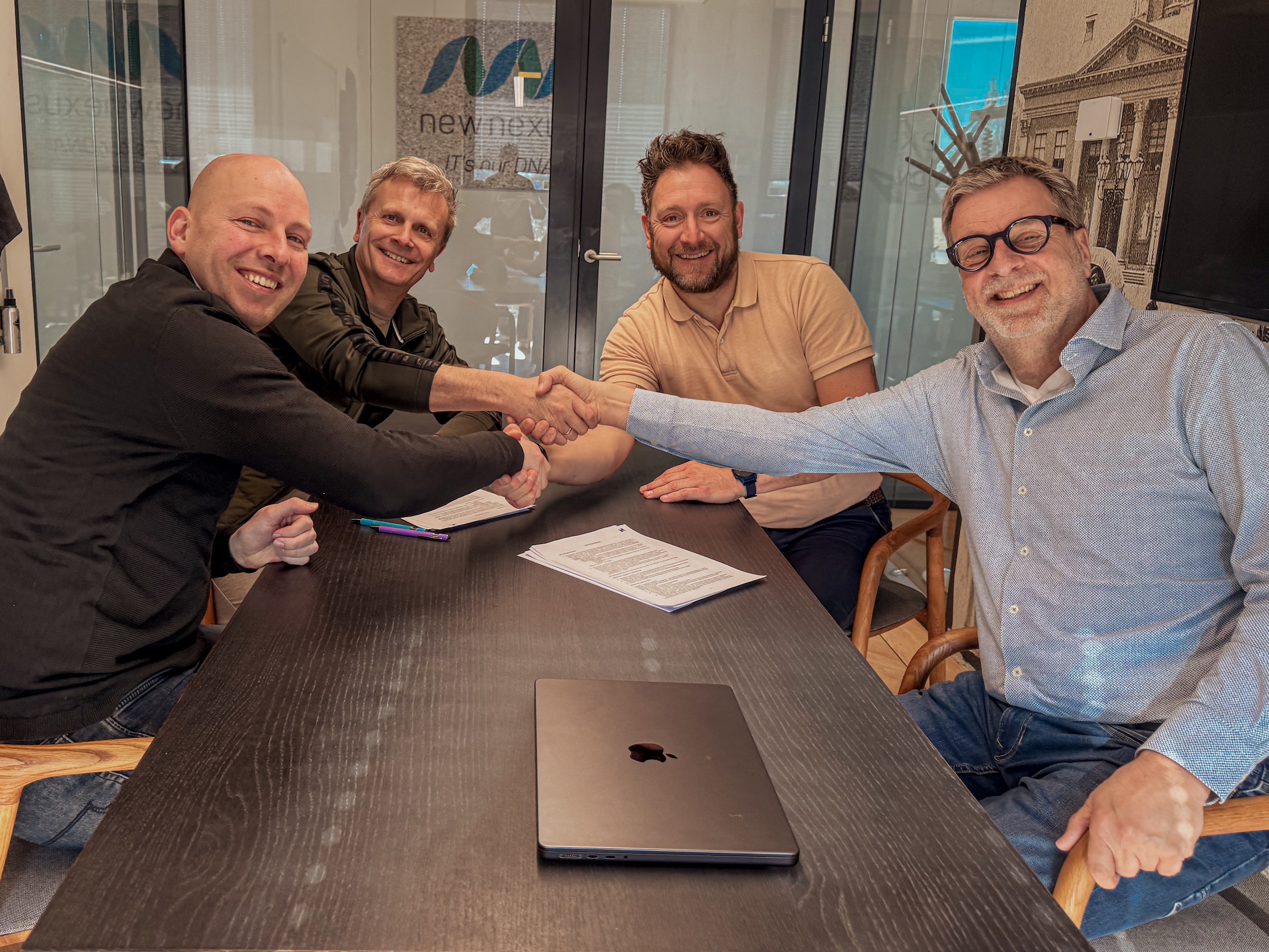 v.l.n.r. Martijn Roorda, Richard Tapper, Marijn Boelens, Bert Tukkers Foto | New Nexus