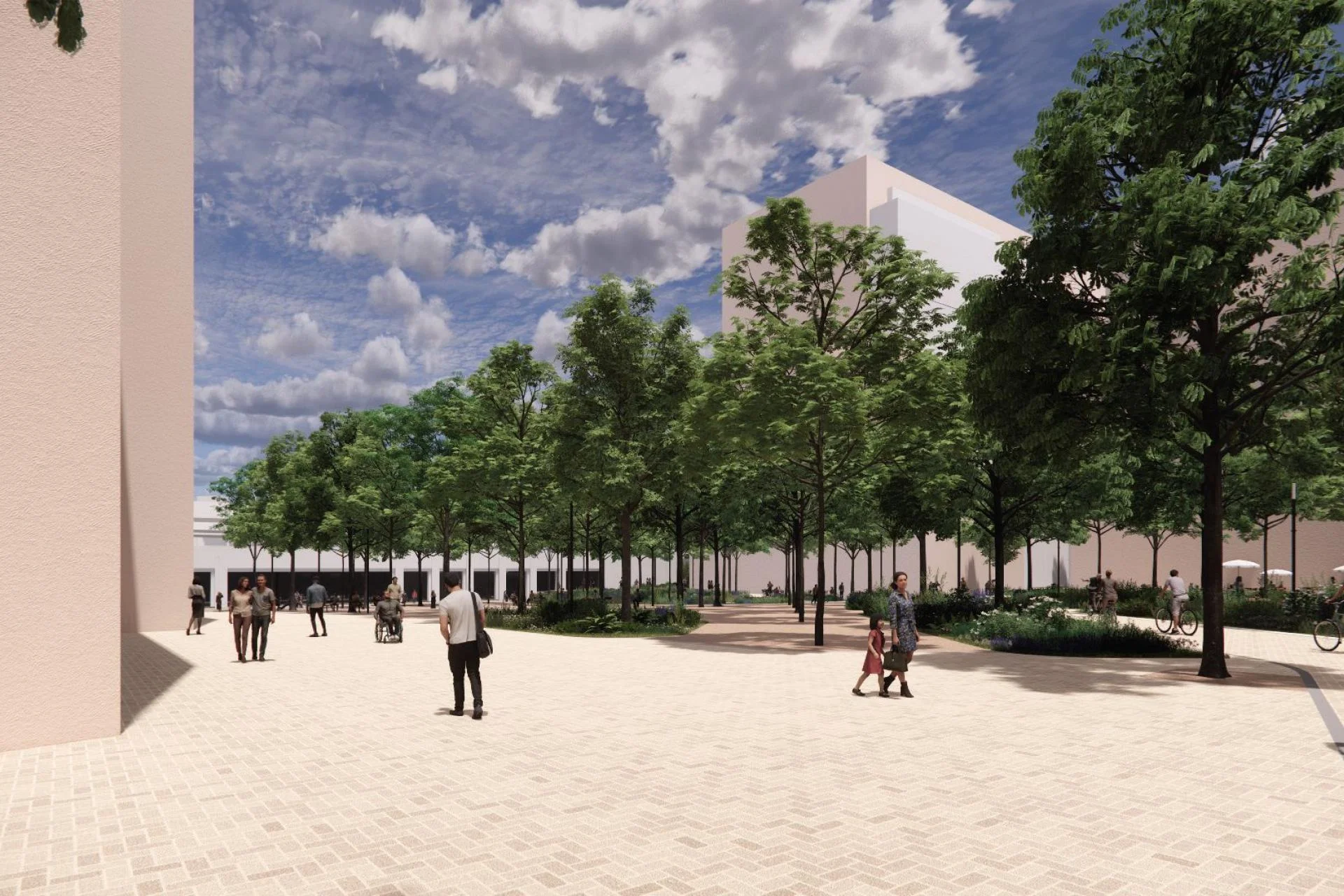 Tulaplein vanaf de Parkweg Impressie | Gemeente Groningen