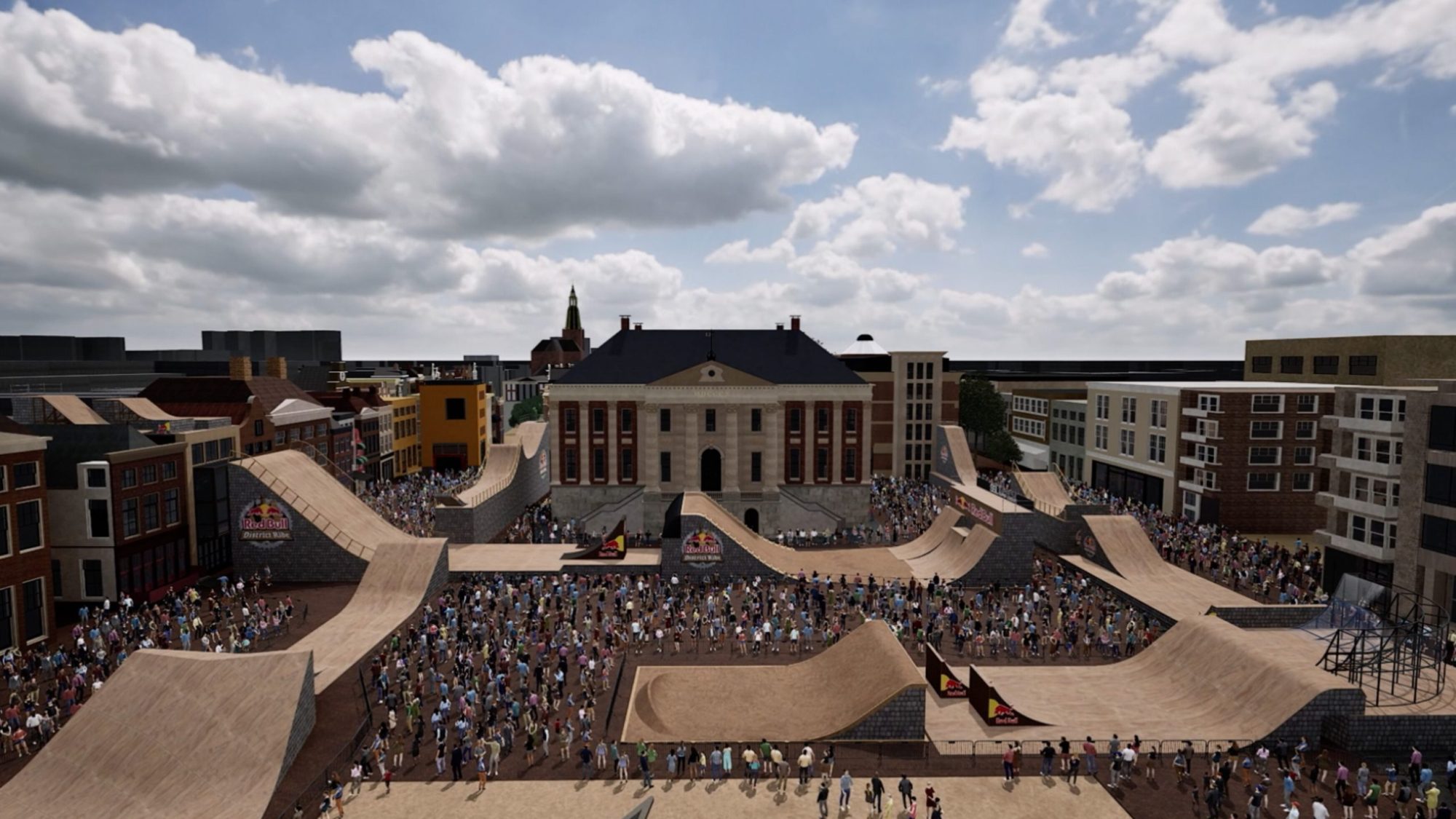 Overview of Red Bull District Ride on April 28, 2026 at Groningen, Netherlands // Pump Factory / Red Bull Content Pool // SI202604290464 // Usage for editorial use only //