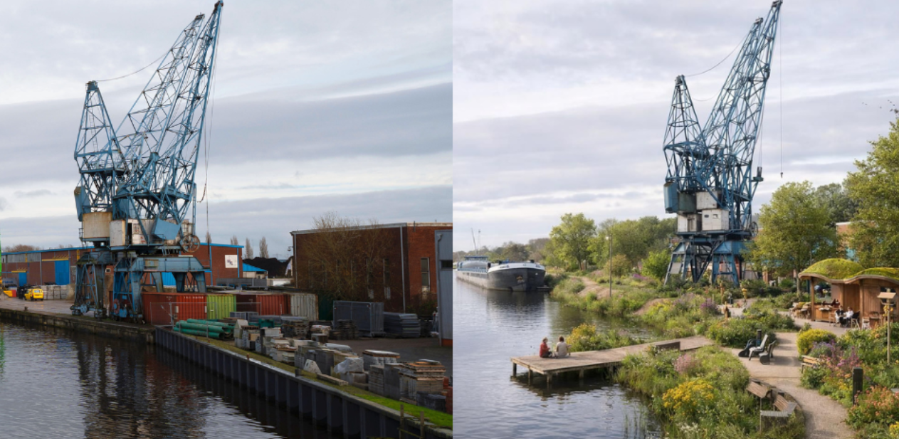 Impressie via gemeente Groningen/ Stadshavens. Gegenereerd door AI