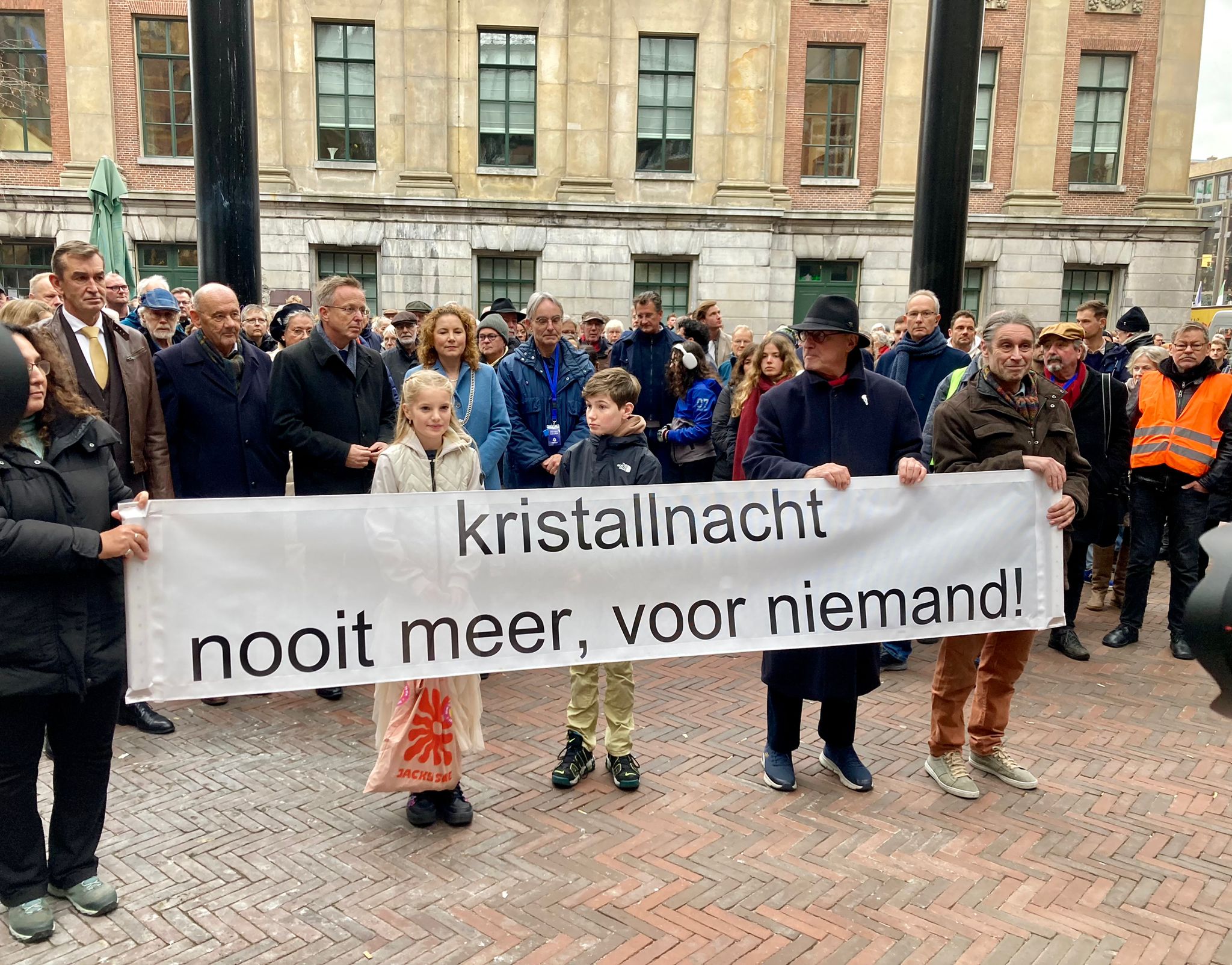 Kristallnachtherdenking in Groningen, 2024.